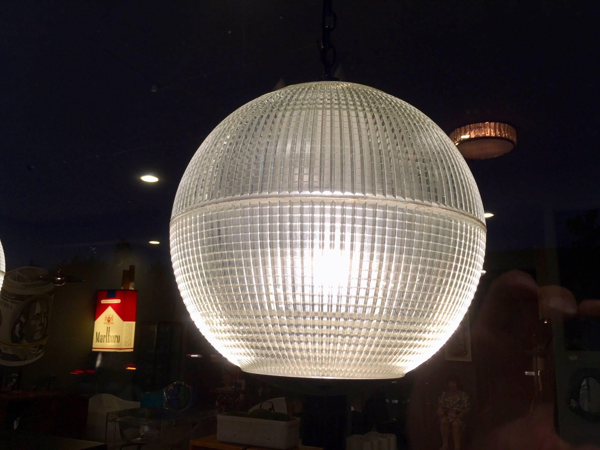 1970s Parisian Holophane Globe Streetlight In Excellent Condition In Los Angeles, CA