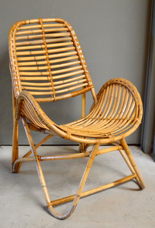 French Bamboo And Rattan Chair For At 1stdibs French Bamboo And Rattan Chair In Excellent Condition For Los Angeles Ca