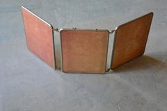 Vintage French Triptych Barber's Mirror