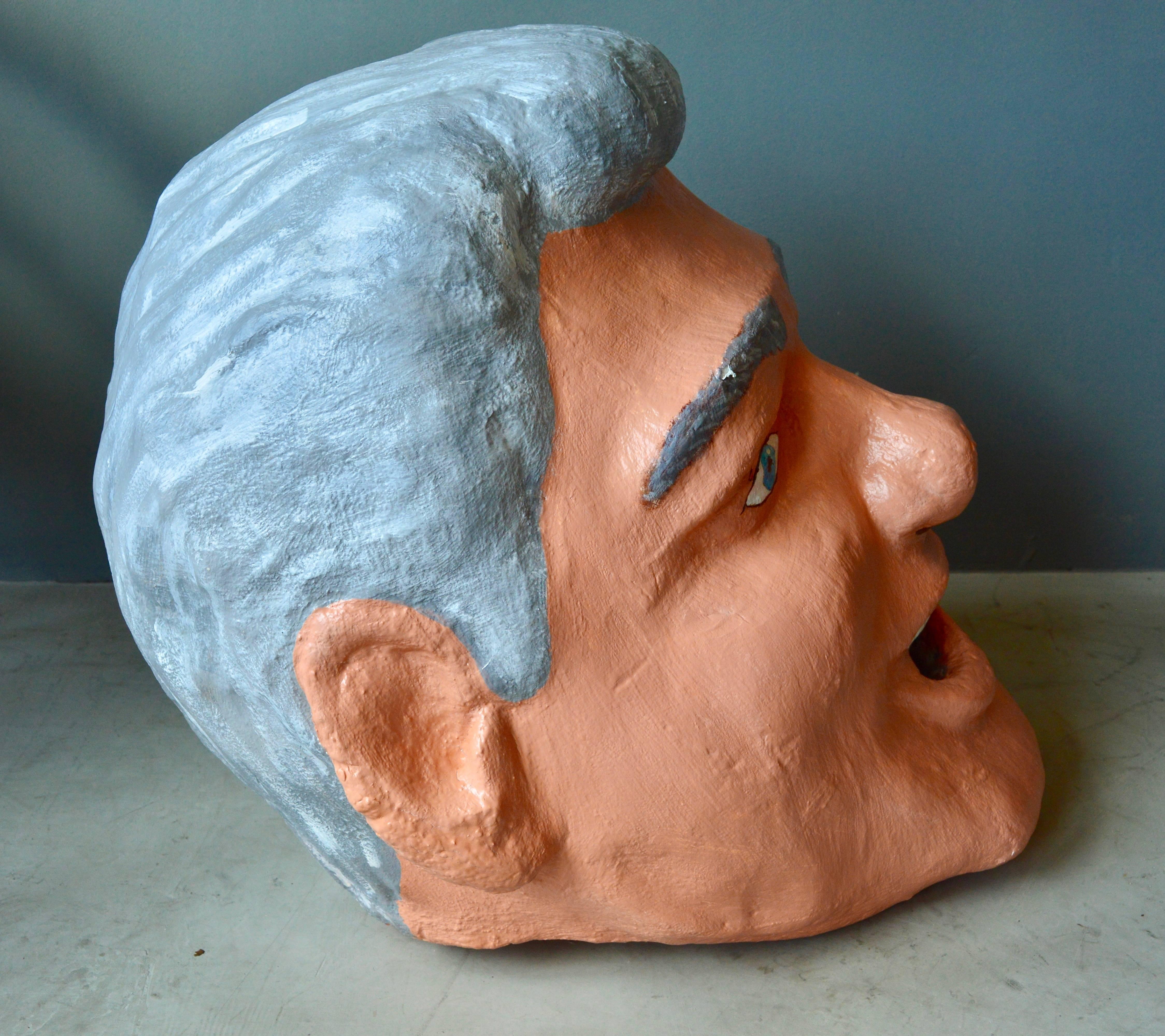 American Monumental Bill Clinton Sculptural Head For Sale