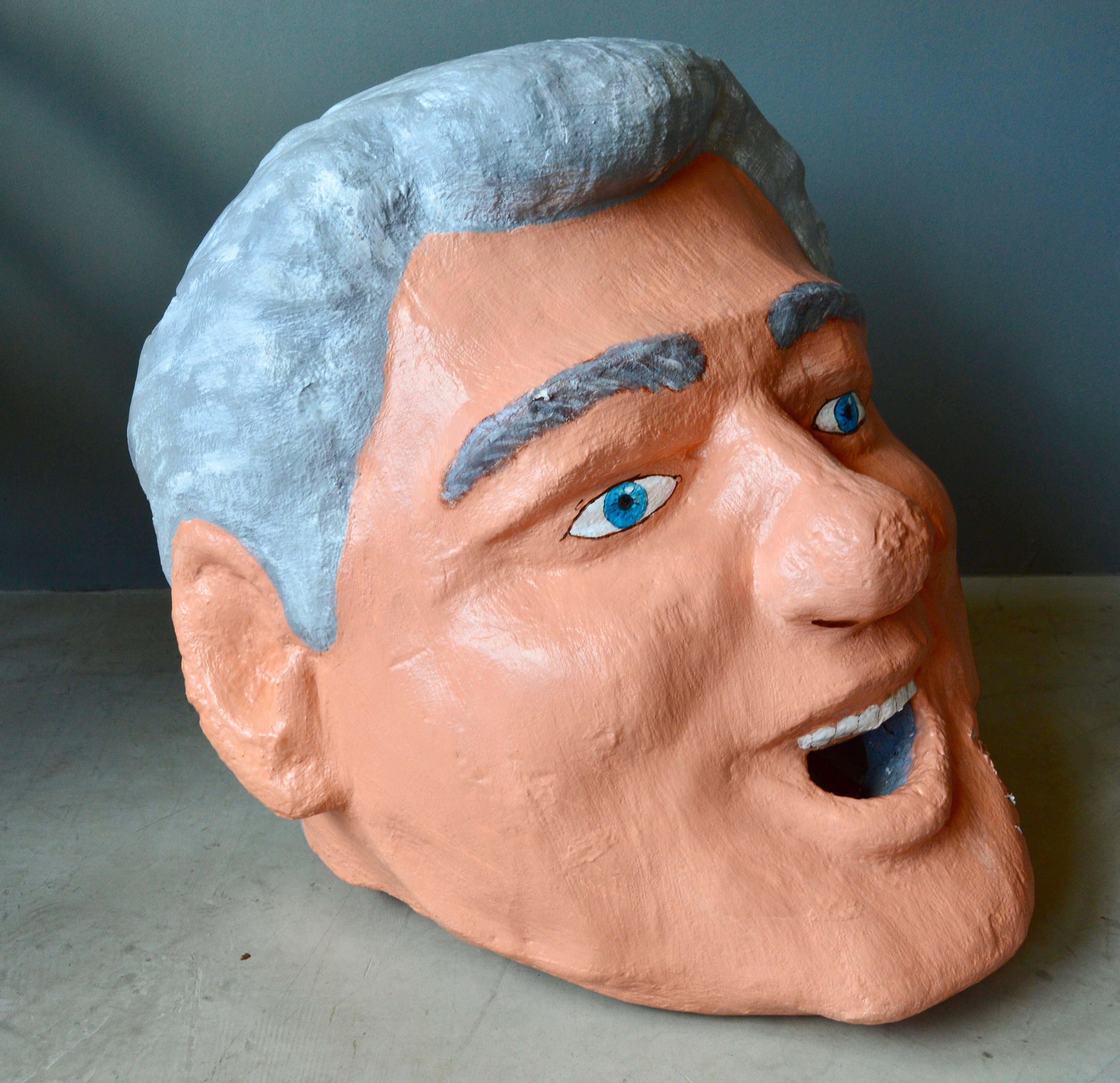 Monumental Bill Clinton Sculptural Head In Good Condition For Sale In Los Angeles, CA