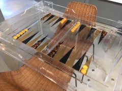 Lucite Backgammon Table