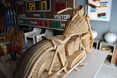Massive Rattan and Wicker Harley Davidson Motorcycle