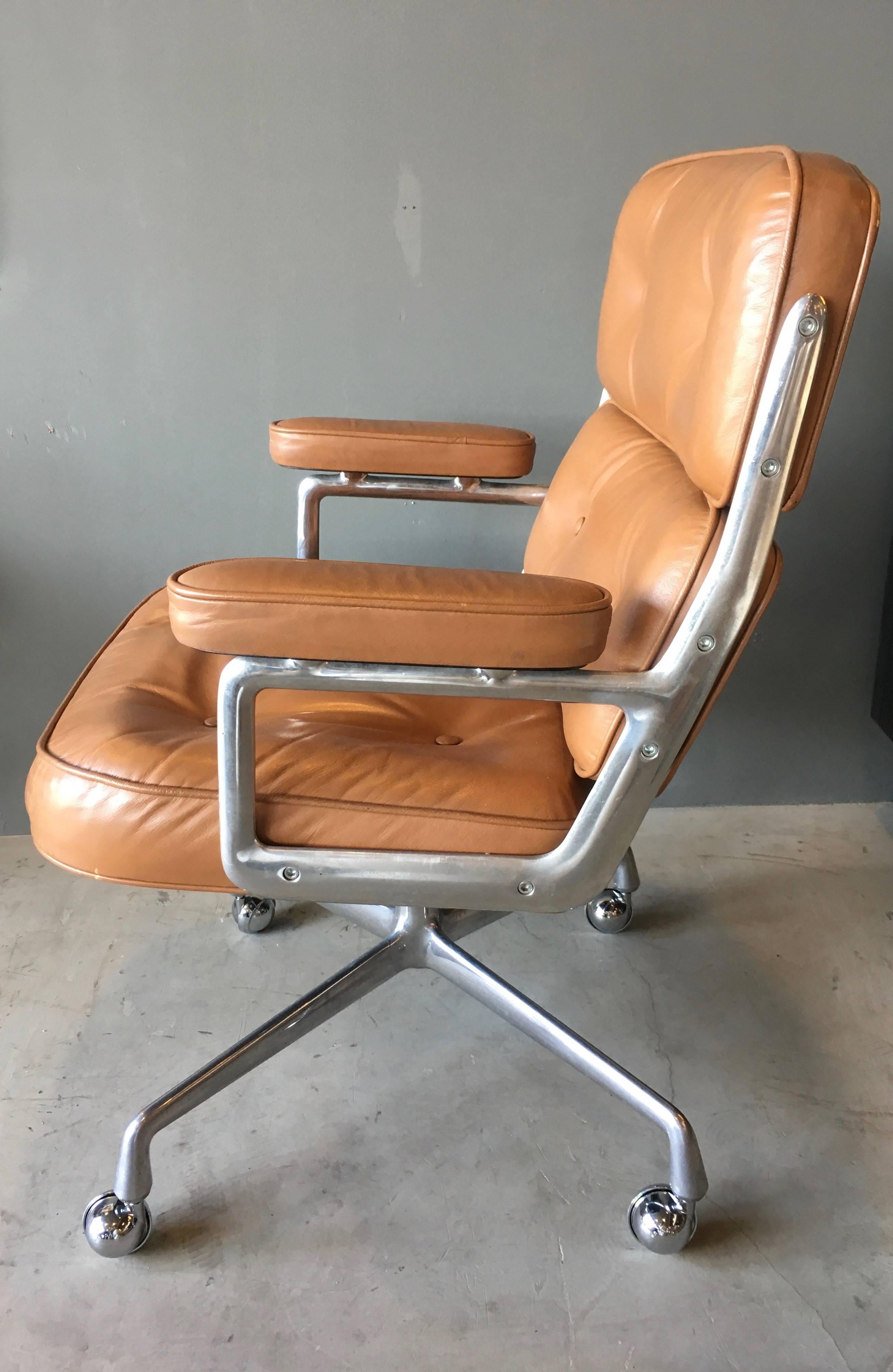 American Vintage Tan Leather Time Life Chair