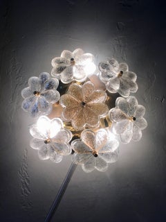 Scontrino floreale in ottone e vetro Ernst Palme