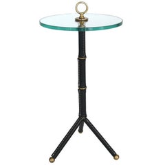 Jacques Adnet Leather Cocktail Table