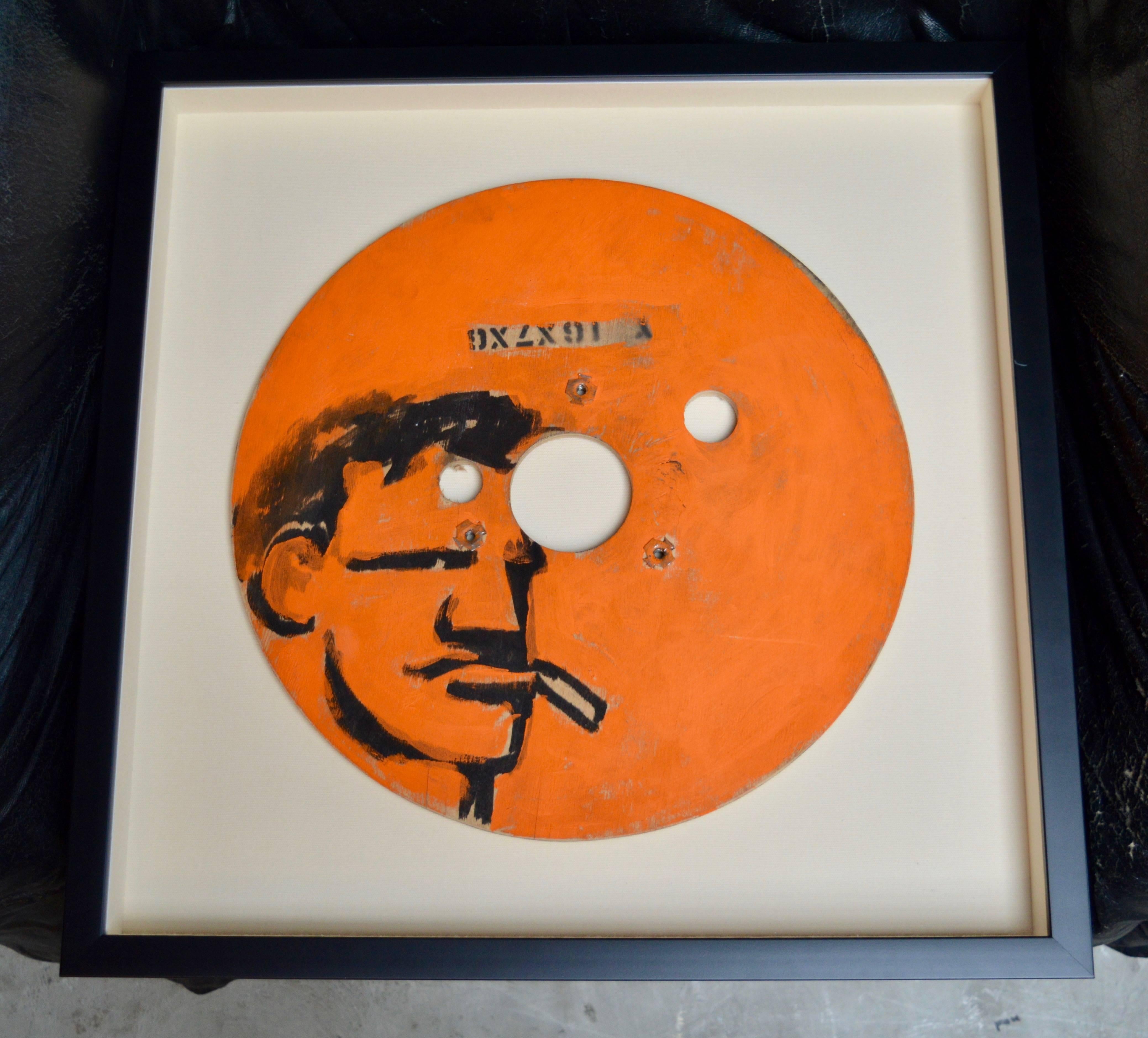 Fantastic original painting by Robert Loughlin on wood disc. Newly framed with UV protective plexiglass. Excellent condition. Comes with certificate of authenticity. 

Multiple Robert Loughlin originals available in separate listings.