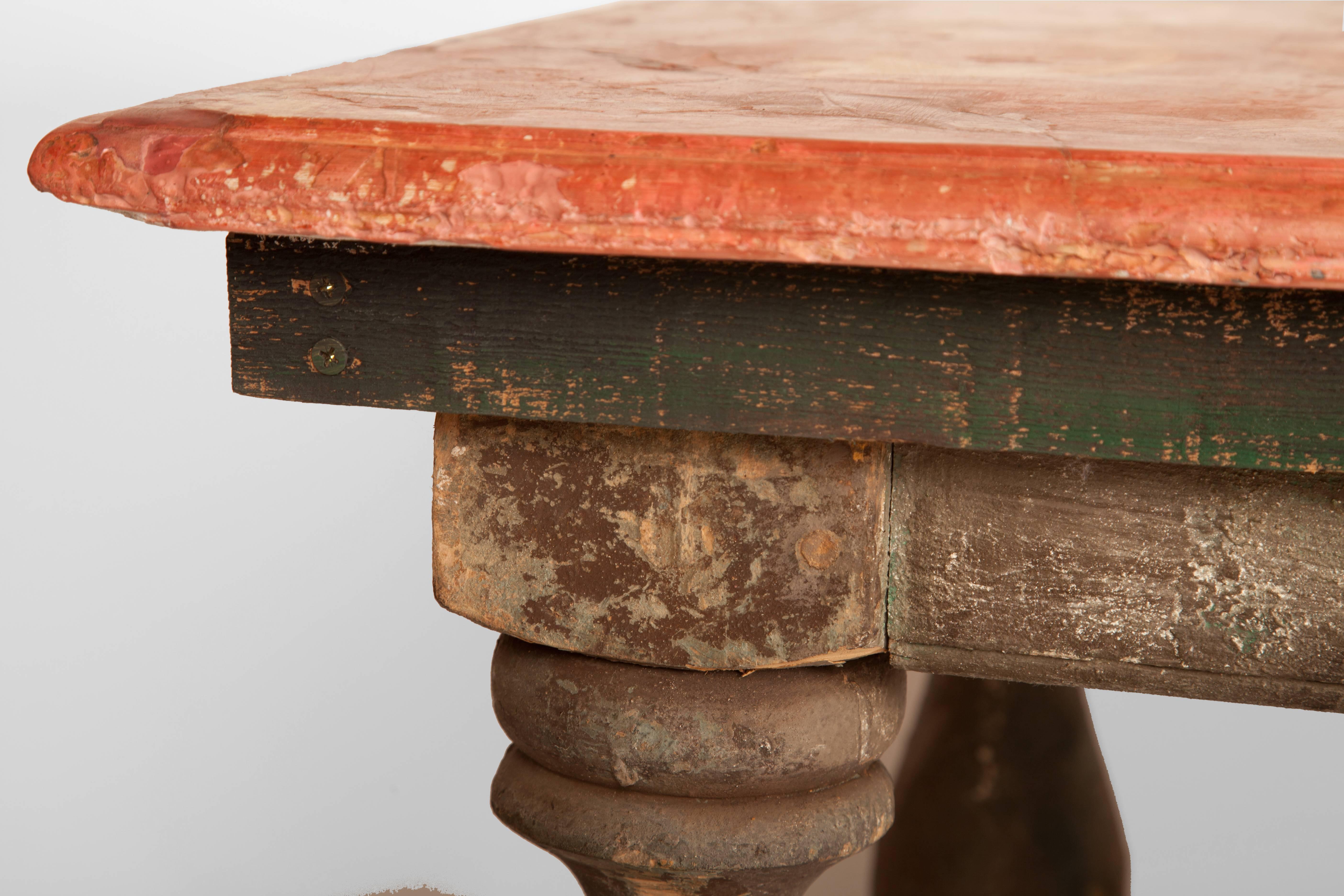 Pair of 18th Century Italian Chalk Tables For Sale 1