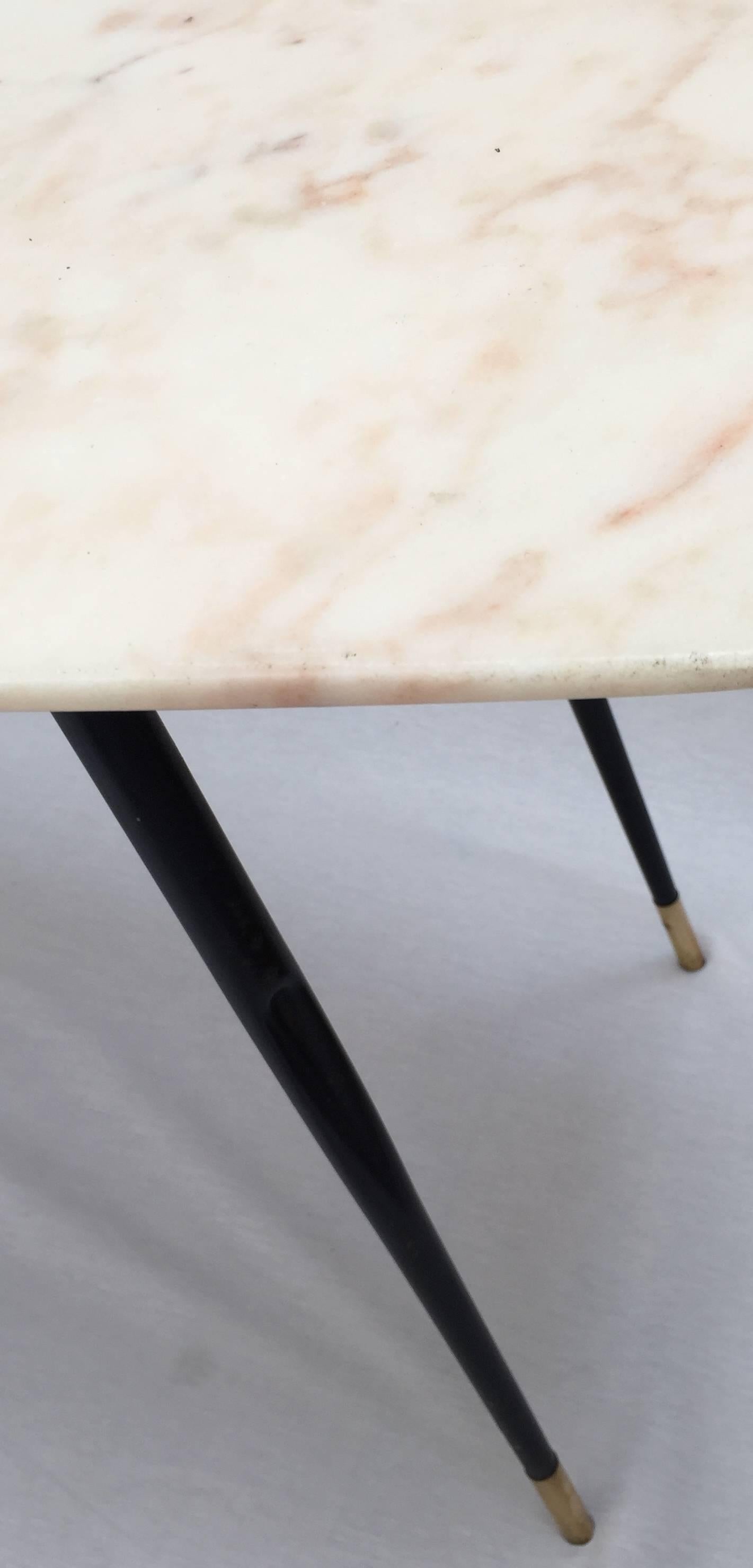 Lacquered 1950s Italian Marble Coffee Table