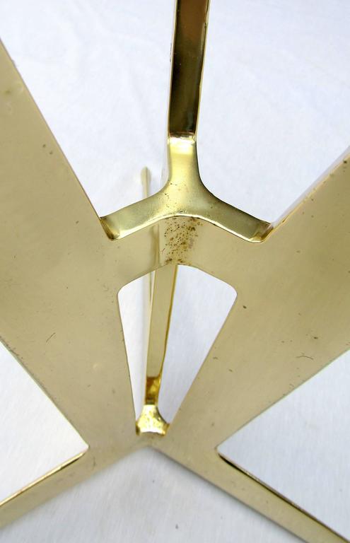 Italian 1950s Brass and Glass Side Table at 1stDibs