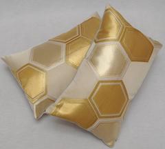 Pair of Pillows Made from a Vintage Japanese Fukuro Obi