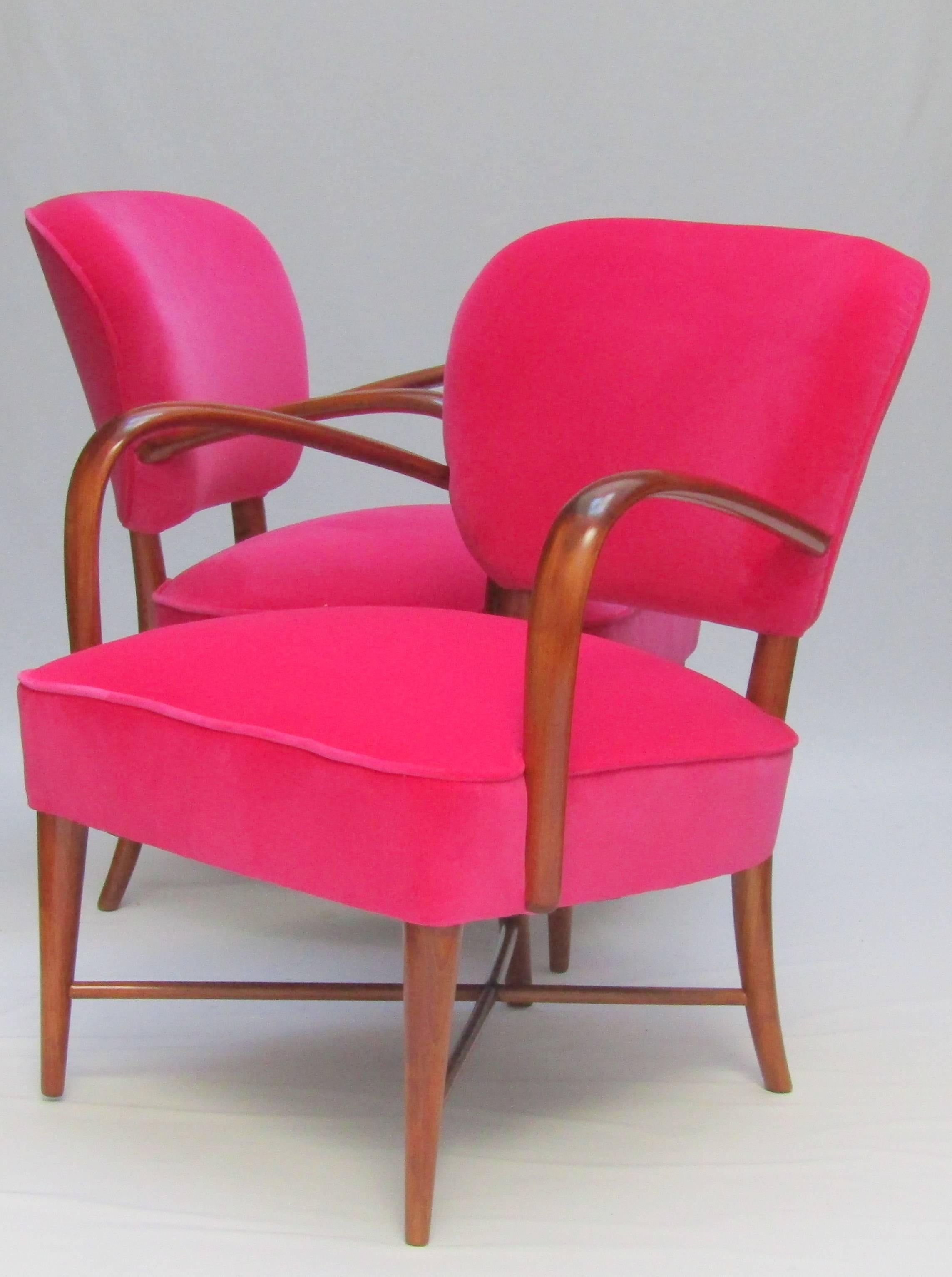 Pair of 1950s Italian Bentwood Armchairs In Excellent Condition In London, GB