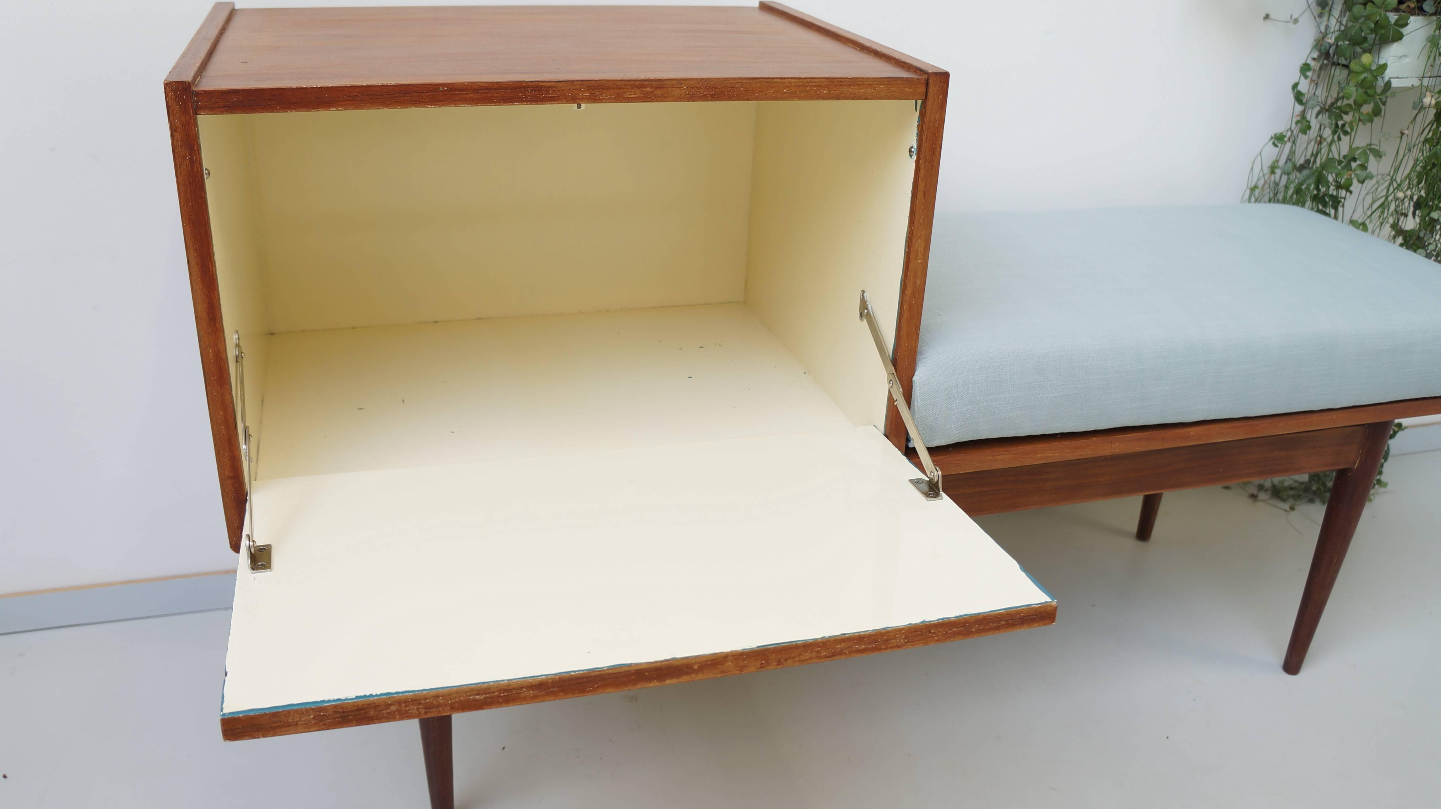 Vintage Mid-Century Telephone Cabinet Bench, 1950s In Good Condition In Rotterdam, NL