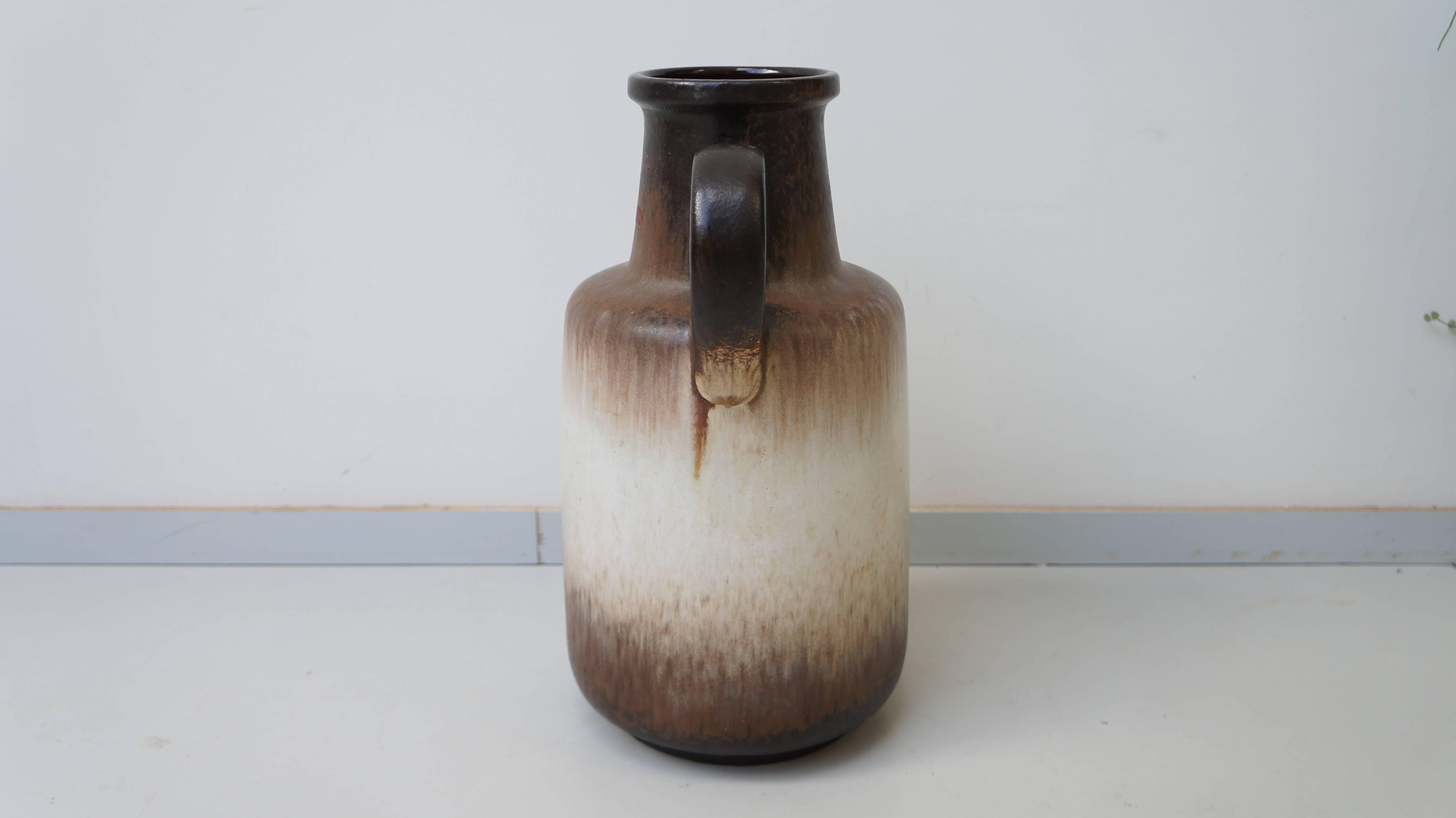 Large West Germany Floor Vase in Brown by Scheurich, 408-40 Keramik Pottery 3