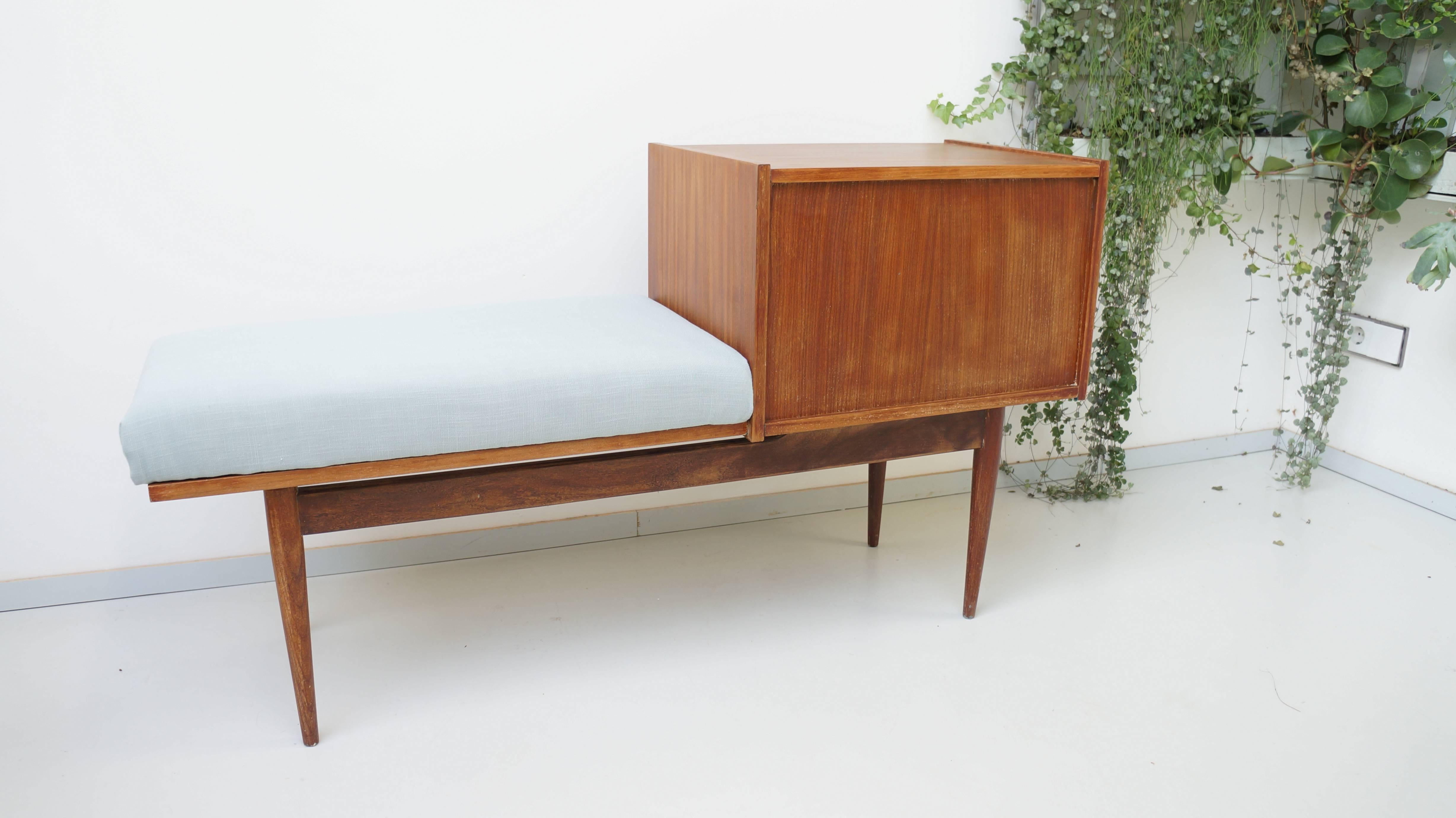 Vintage Mid-Century Telephone Cabinet Bench, 1950s 3