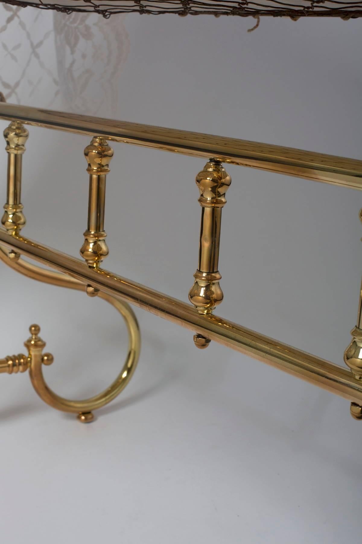 American Victorian Brass Bedroom Infant Bassinet 19th Century For Sale ...