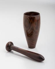 English Rosewood Mortar and Pestle for Snuff/Tobacco Accessories, 19th Century