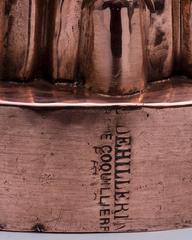 French Copper Fancy Border Ring Mould by Dehillerin, 19th Century