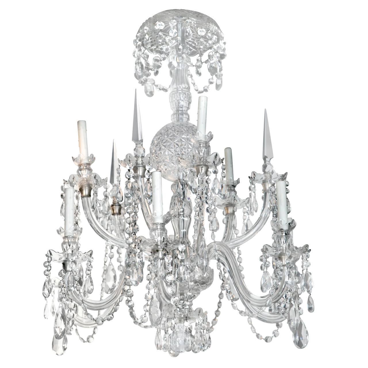 Antique AngloIrish Crystal Chandelier For Sale at 1stdibs