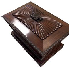 William IV Mahogany Sarcophagus-Shaped Wine Cellarette