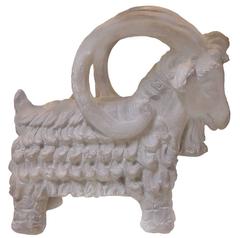 Mid-Century Large Ceramic Ram Figurine