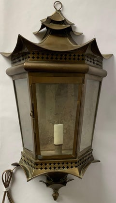 Italian Brass Pagoda Large Sconce
