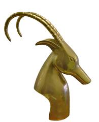 Mid-Century Large Brass Gazelle
