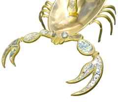 Large Mexican Brass and Abalone Scorpion Bowl