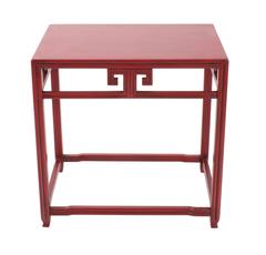Michael Taylor for Baker Far East Red Side Tables, Pair