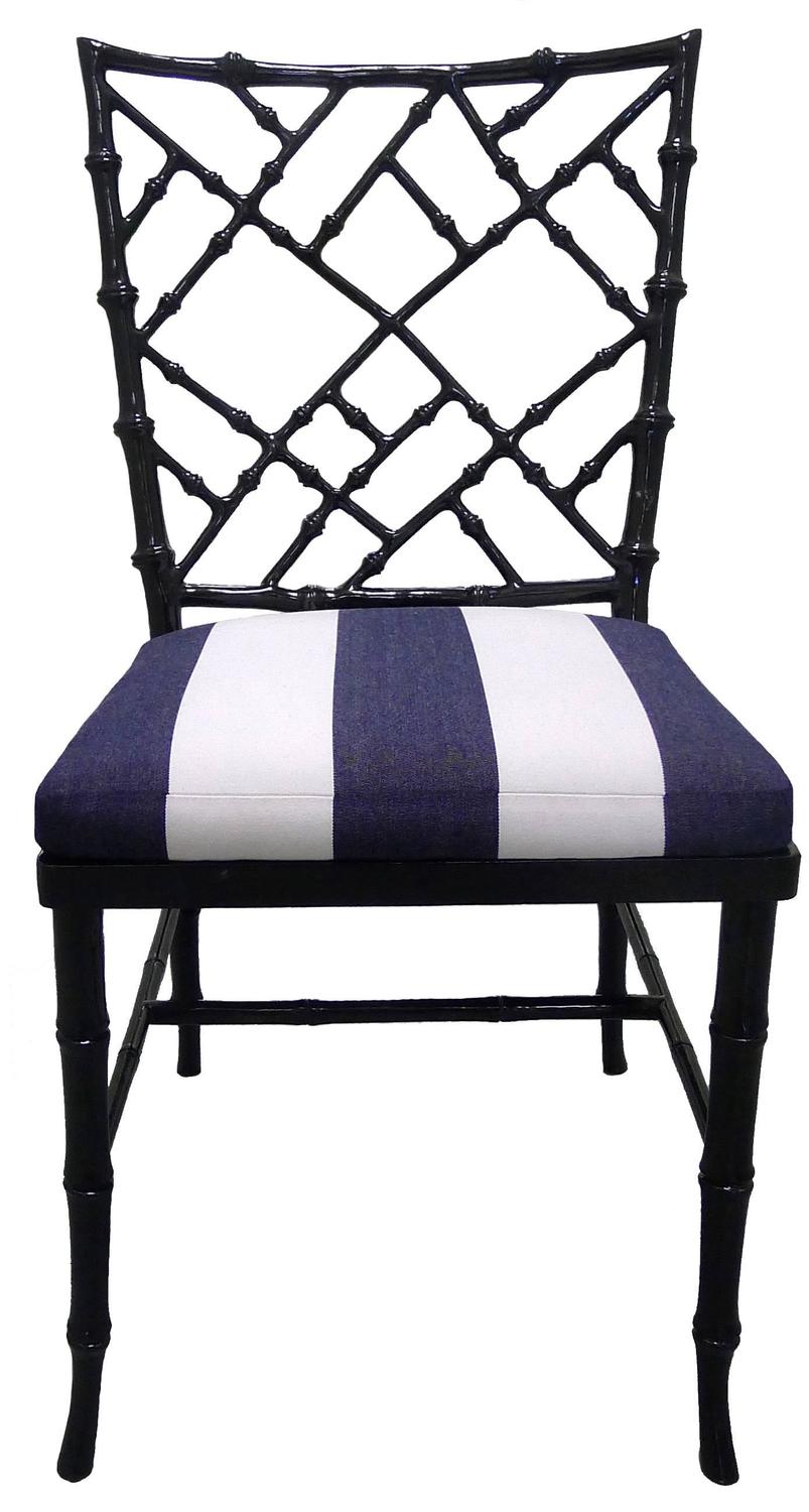 Black BambooStyle Dining Chairs, Set of Six For Sale at 1stdibs