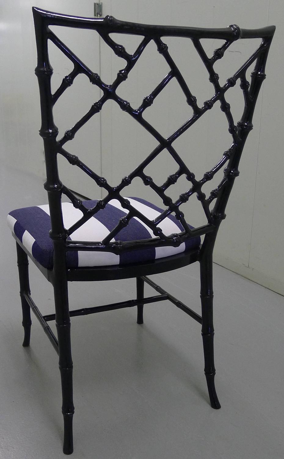 Black BambooStyle Dining Chairs, Set of Six For Sale at 1stdibs