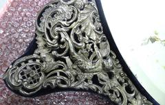 Antique Sterling Silver Tabletop Vanity Mirror by William Comyns