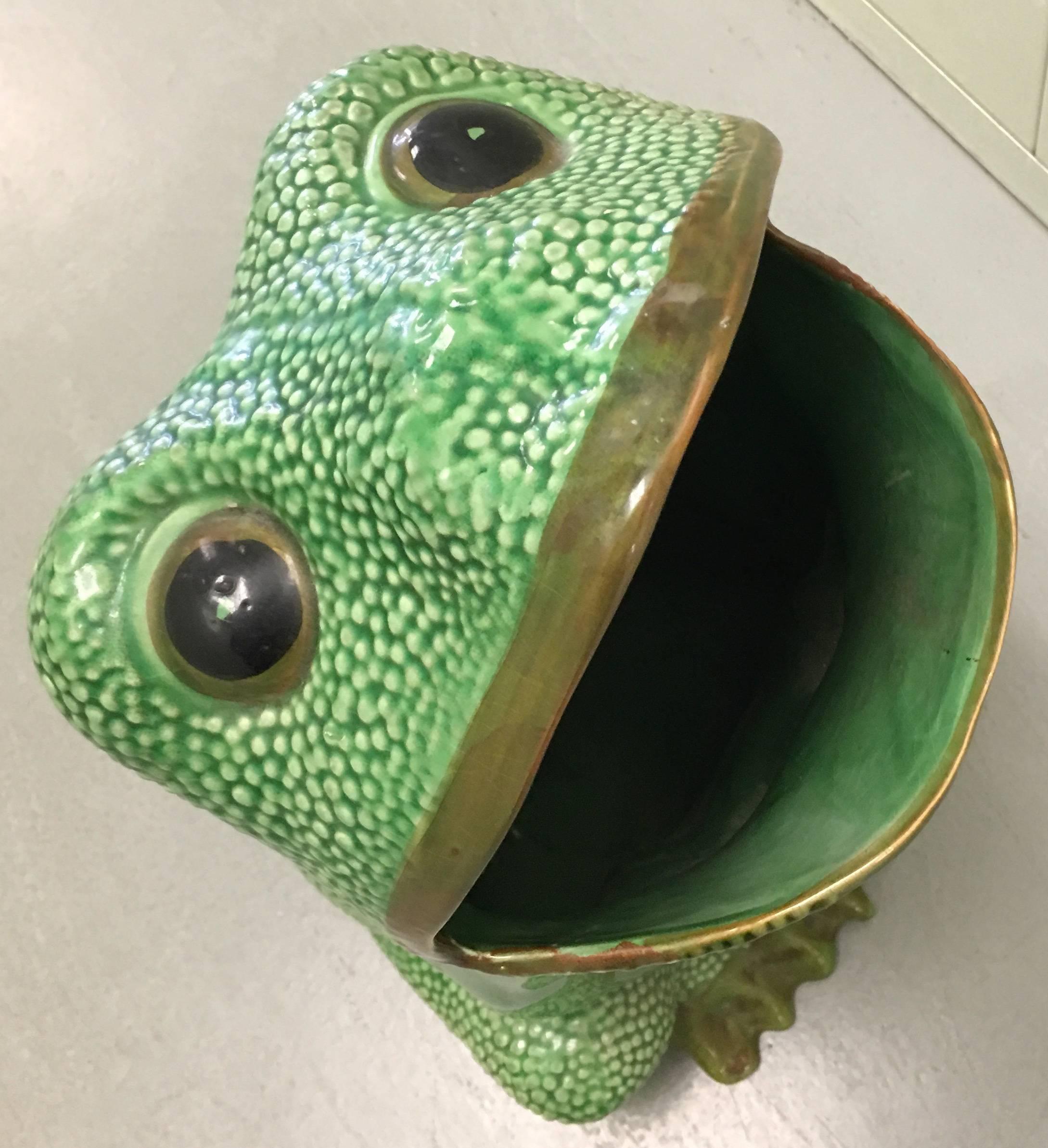 Modern Italian Green Frog Umbrella Stand by Gumps