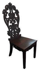 1950s Carved Haitian Wood Side Chairs