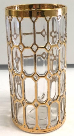 Imperial Gold 'Spanish Windows' Highball Glasses, Set of Four