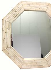 Octagonal Tessellated Bone Mirror