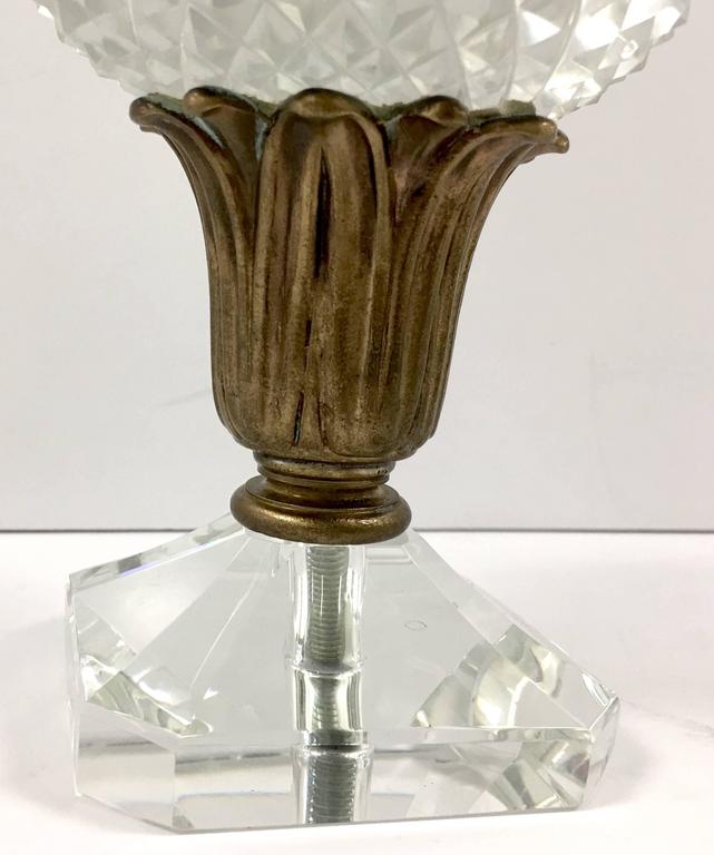 Monumental Crystal Acorn Newel Post Finial at 1stDibs