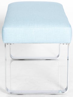 Milo Baughman Chrome Leg Bench