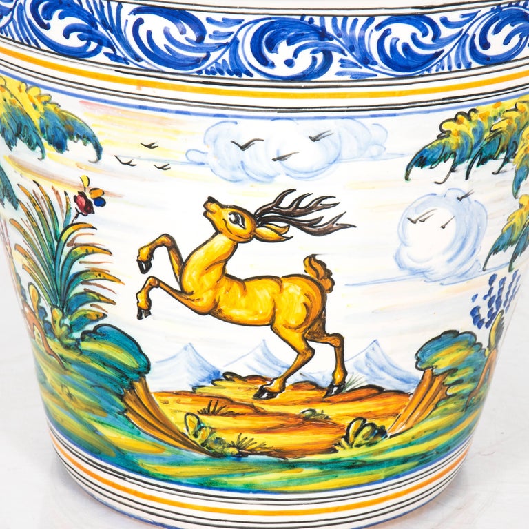 Talavera de la Reina Ceramic Flower Pot or Planter from Spain at 1stDibs