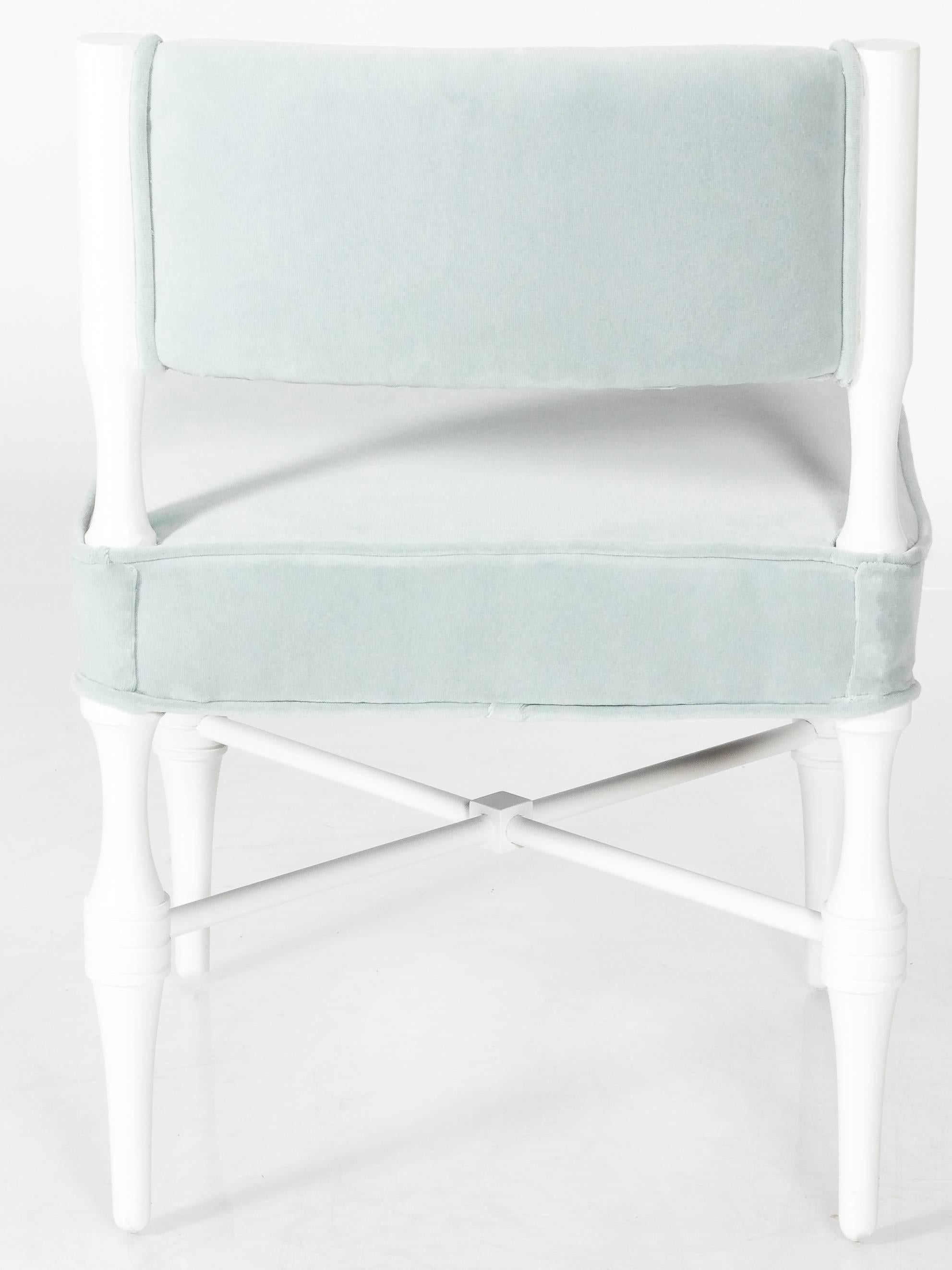 American Pair of Tommi Parzinger Petite Slipper or Vanity Chairs