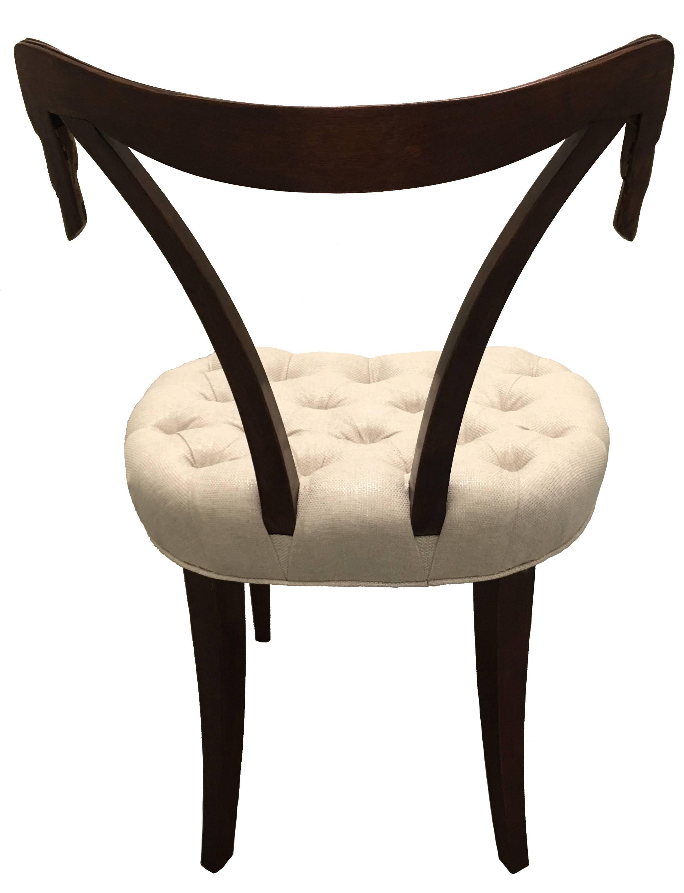 Mahogany 1940s Grosfeld House Vanity or Side Chair