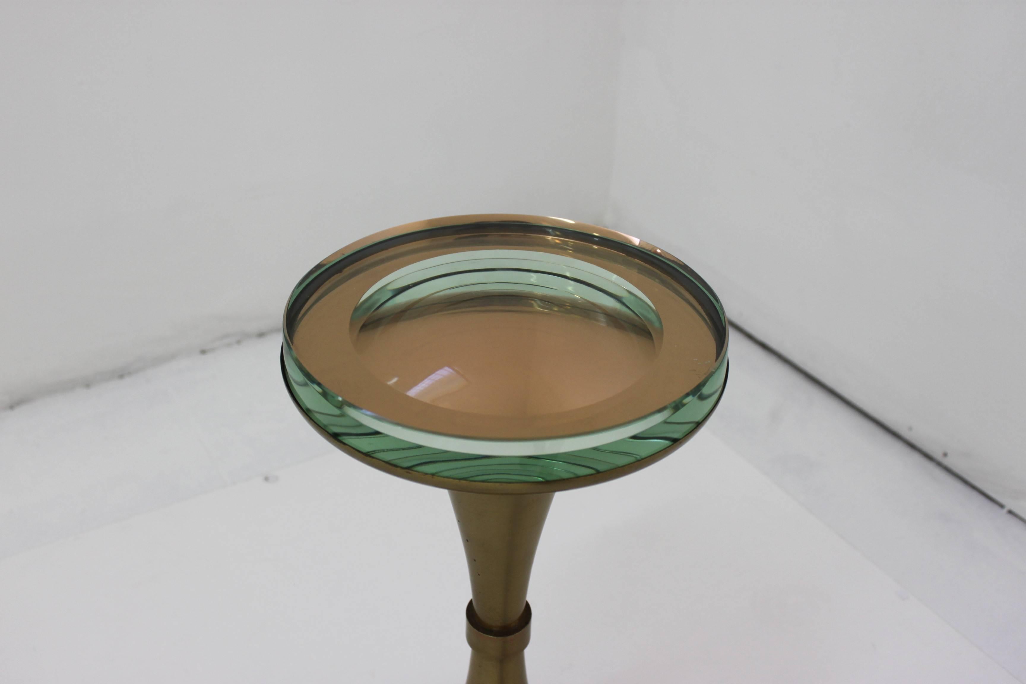 Fontana Arte Standing Glass Ashtray In Excellent Condition In Roma, IT