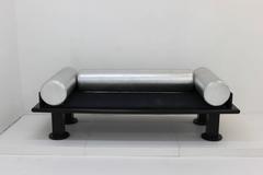 Ettore Sottsass Black and Silver Sofa