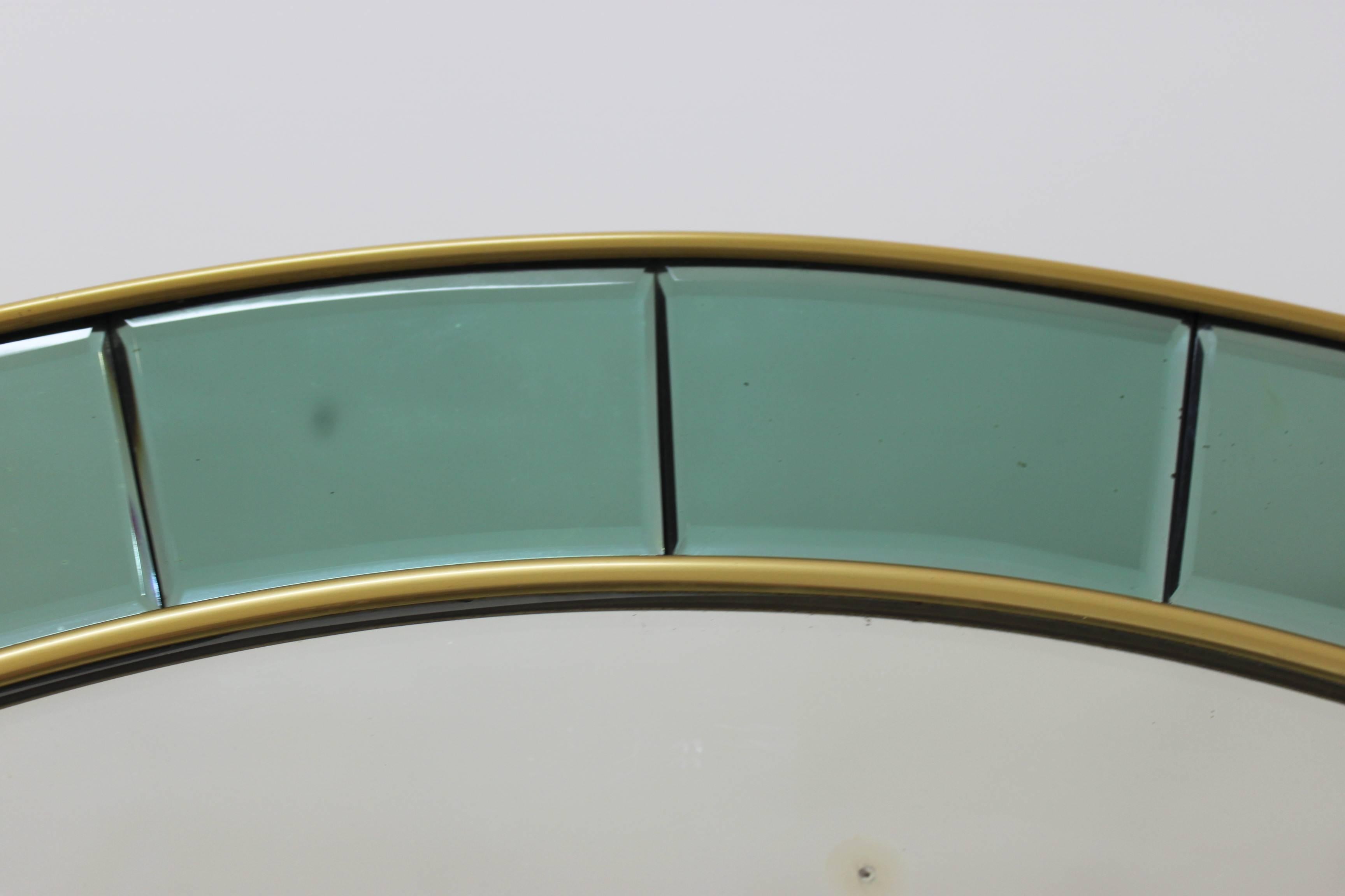 Mid-20th Century Cristal Art Round Mirror