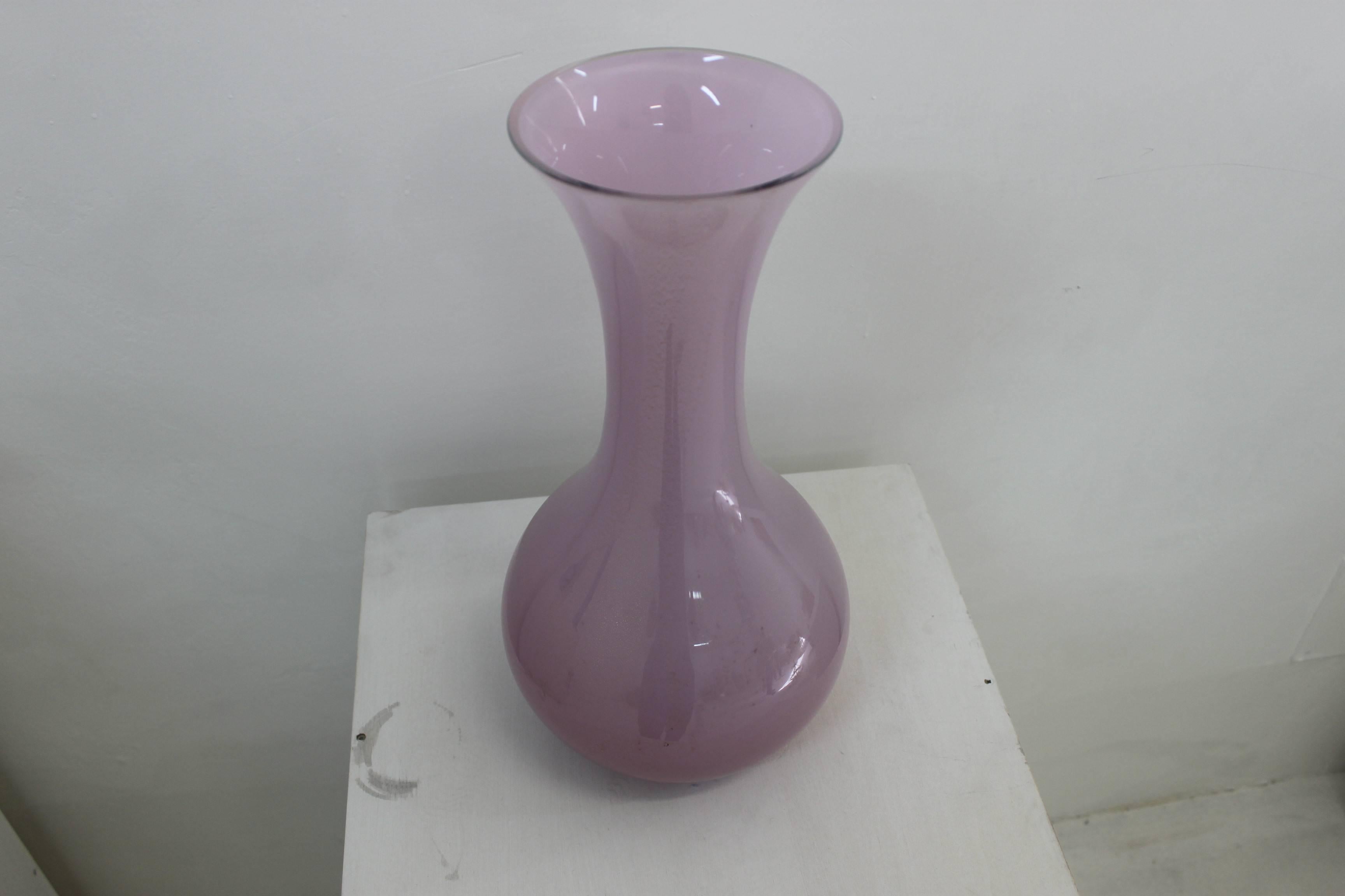 Mid-Century Modern Salviati for Venini Pink Vase
