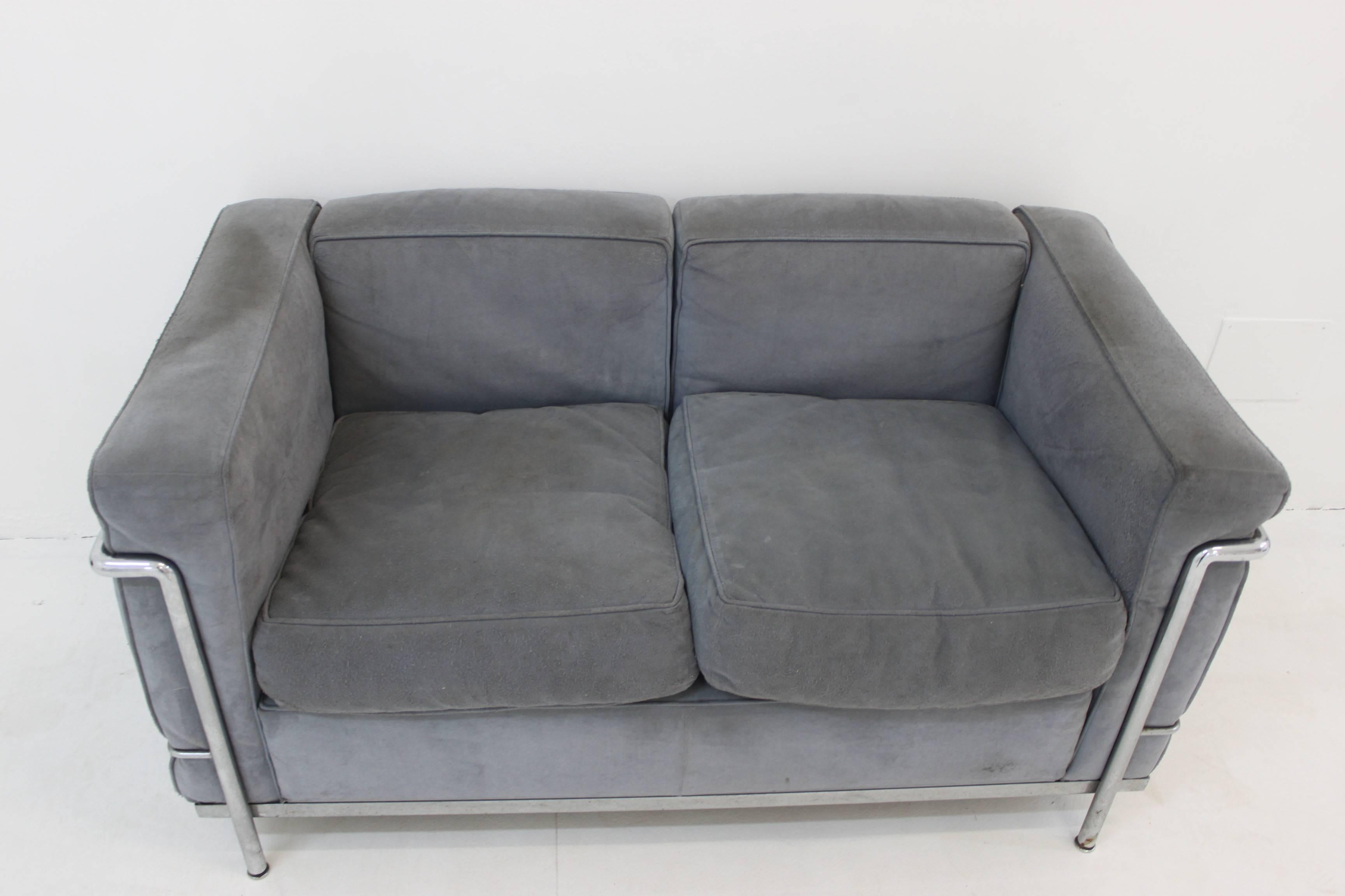 Mid-Century Modern Le Corbusier for Cassina Pair of Sofas For Sale