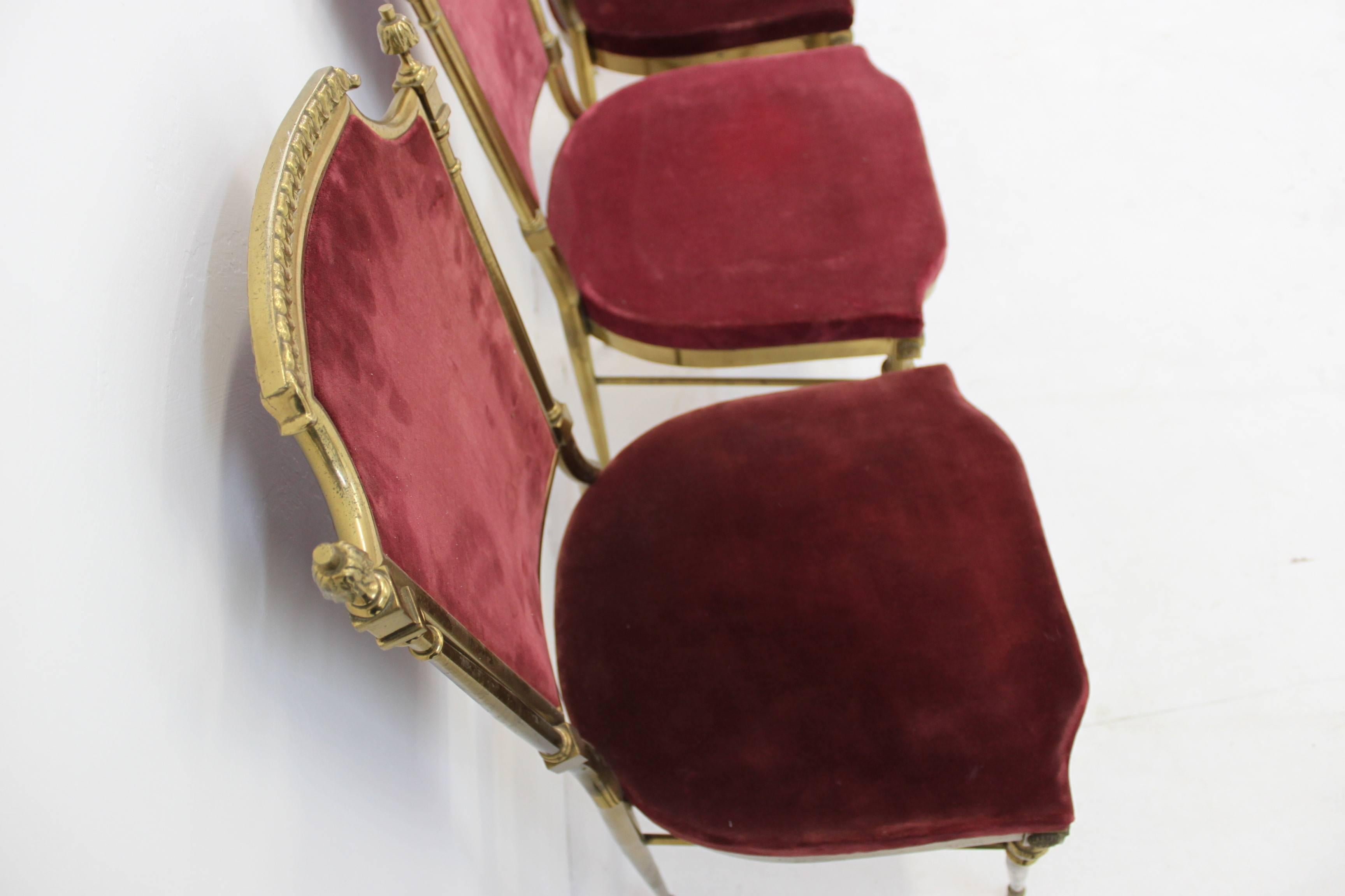Mid-Century Modern Chiavari Bordeaux Chairs
