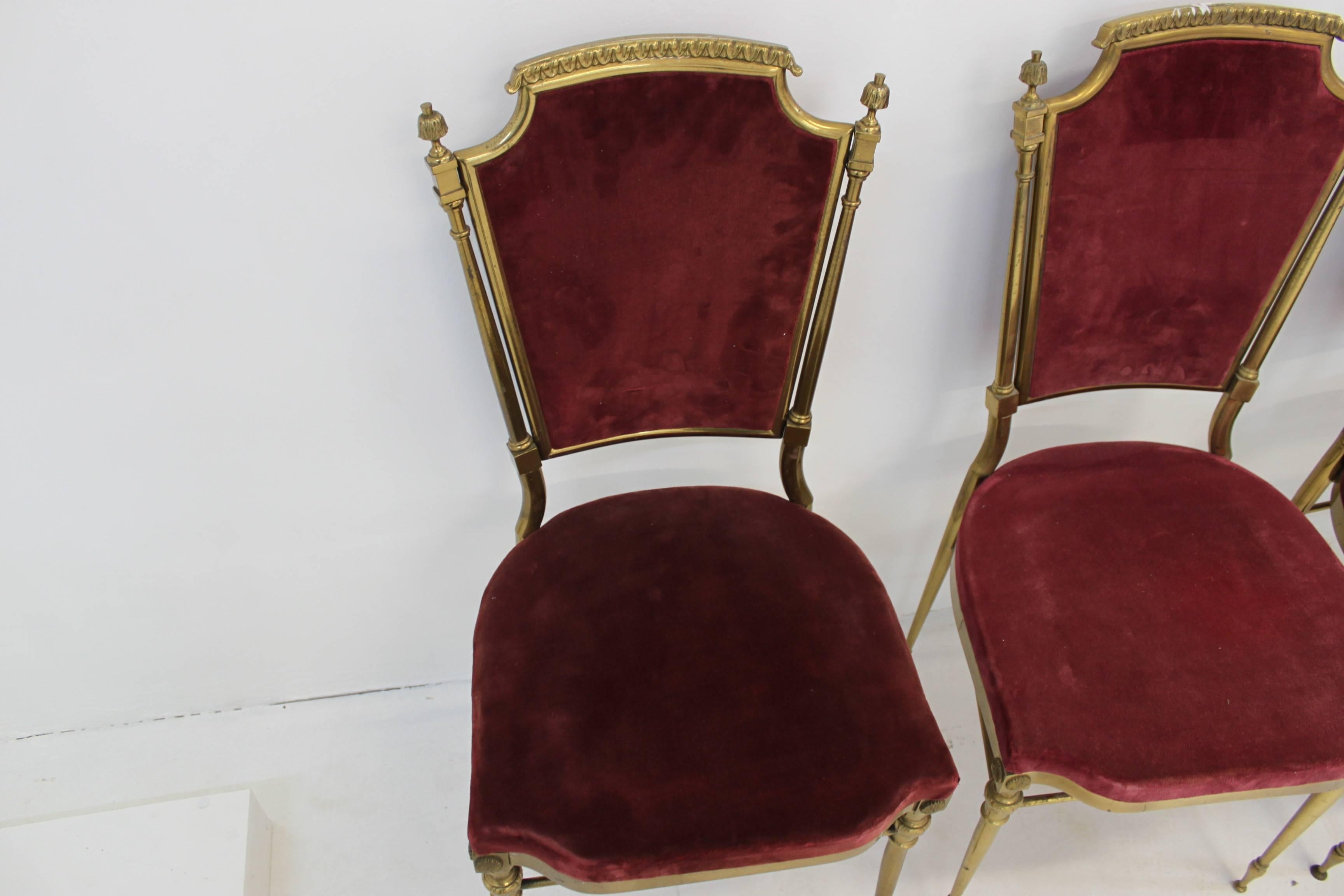 Italian Chiavari Bordeaux Chairs