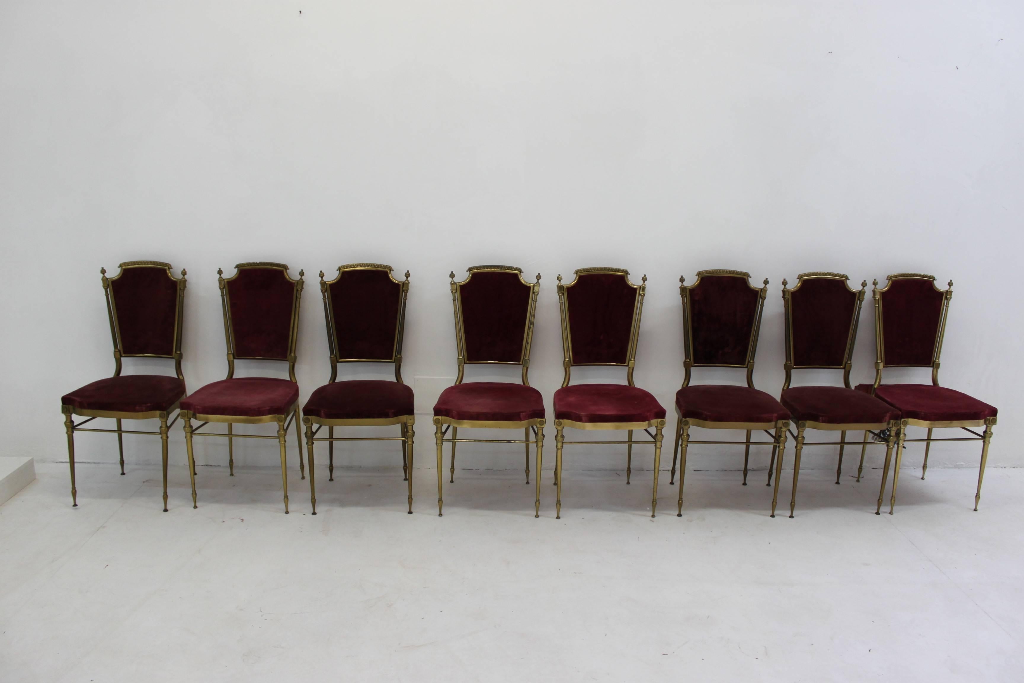 Chiavari Bordeaux Chairs In Excellent Condition In Roma, IT