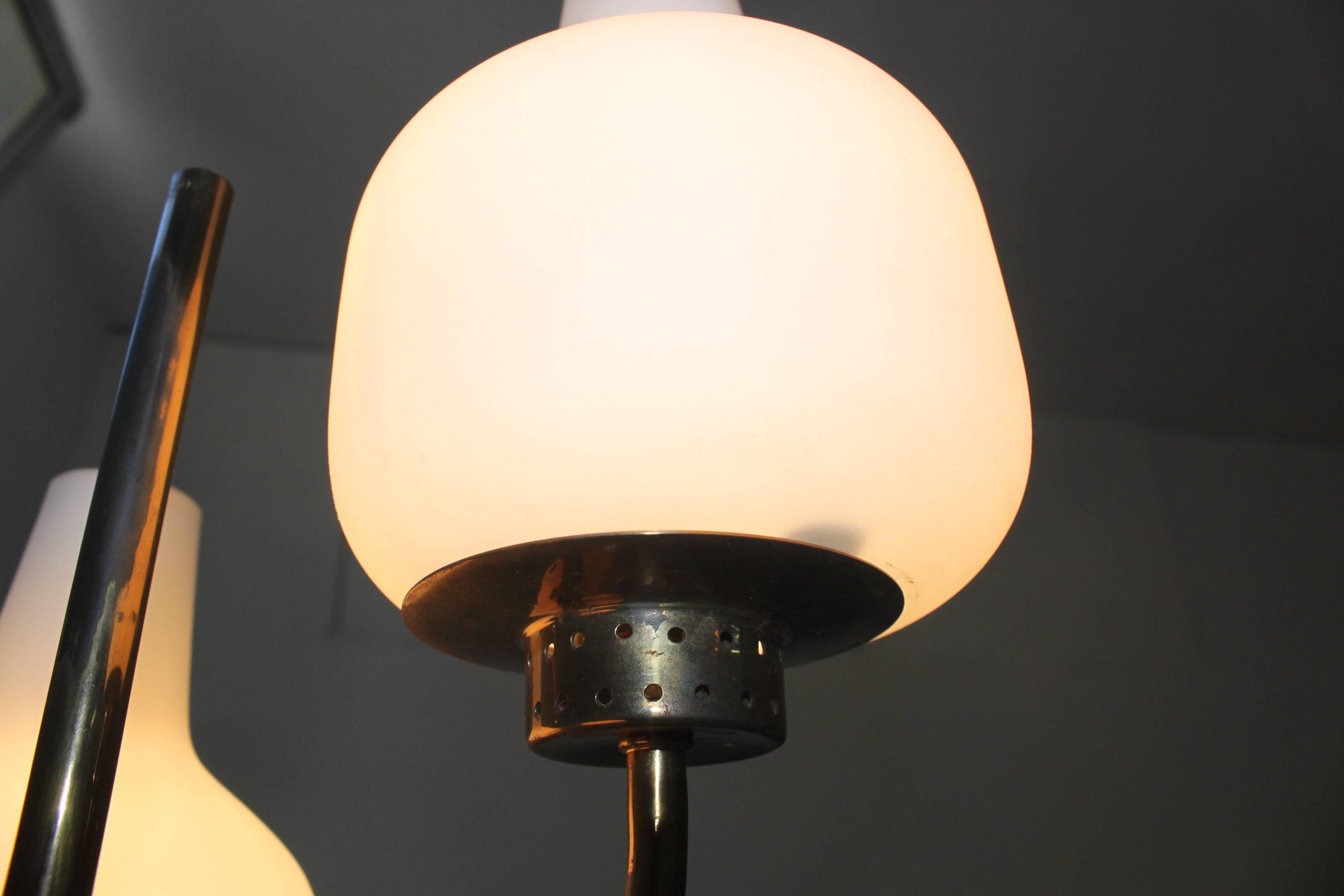 Brass Stilnovo Floor Lamp For Sale